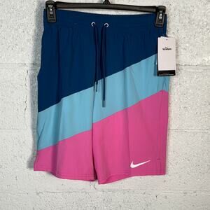Nike Men's Color Surge Colorblocked 9" Swim Trunks - Playful Pink small $74